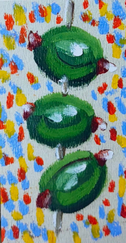 “Just a snack” Olive mini print